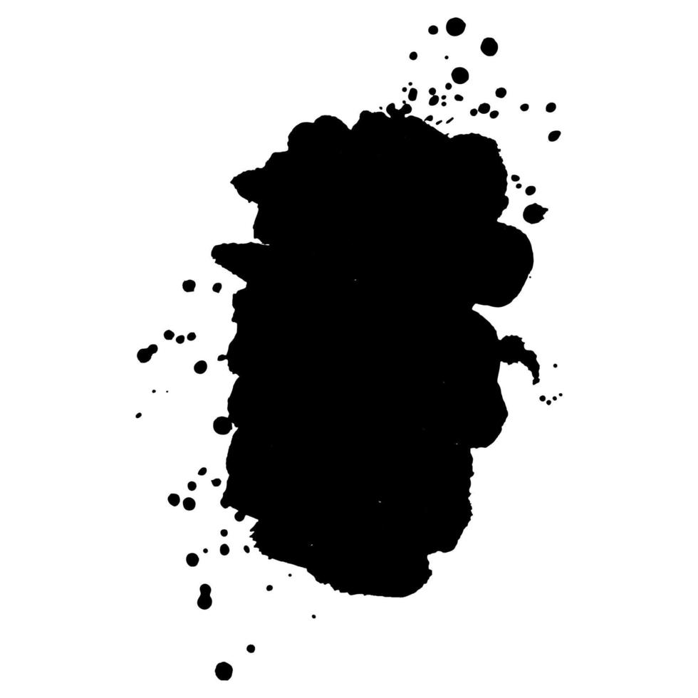 Abstract black ink splash. Vector illustration. Grunge texture for cards and flyers design.