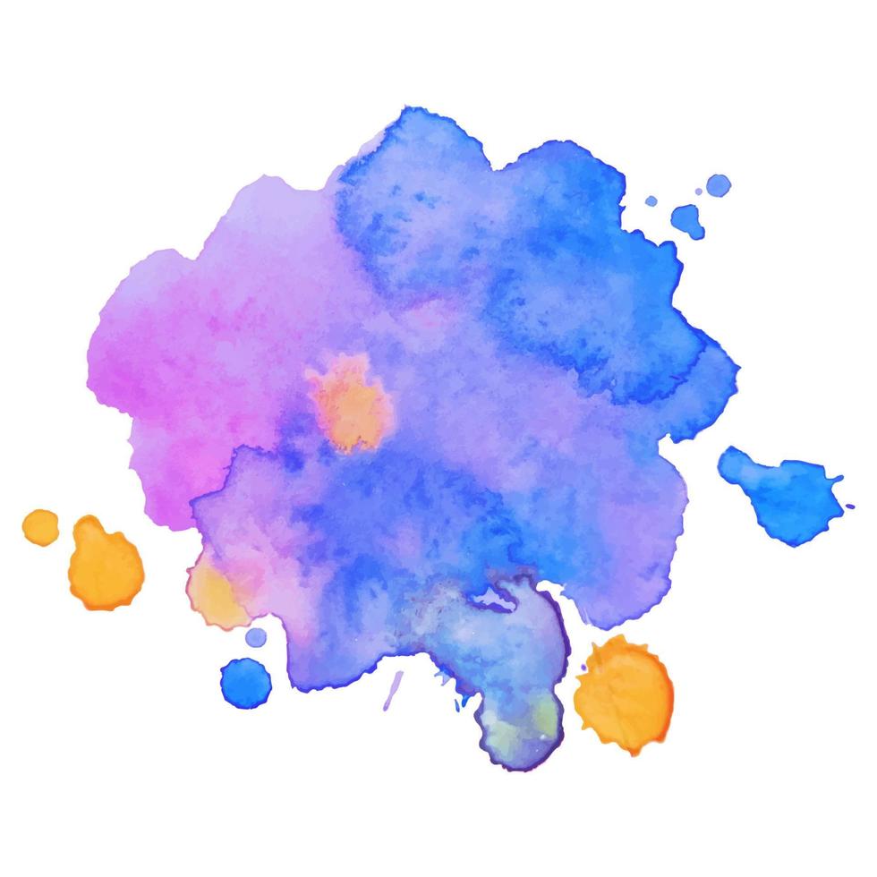 Watercolor brush paint paper texture vector isolated splash on white background for banner, poster, wallpaper.