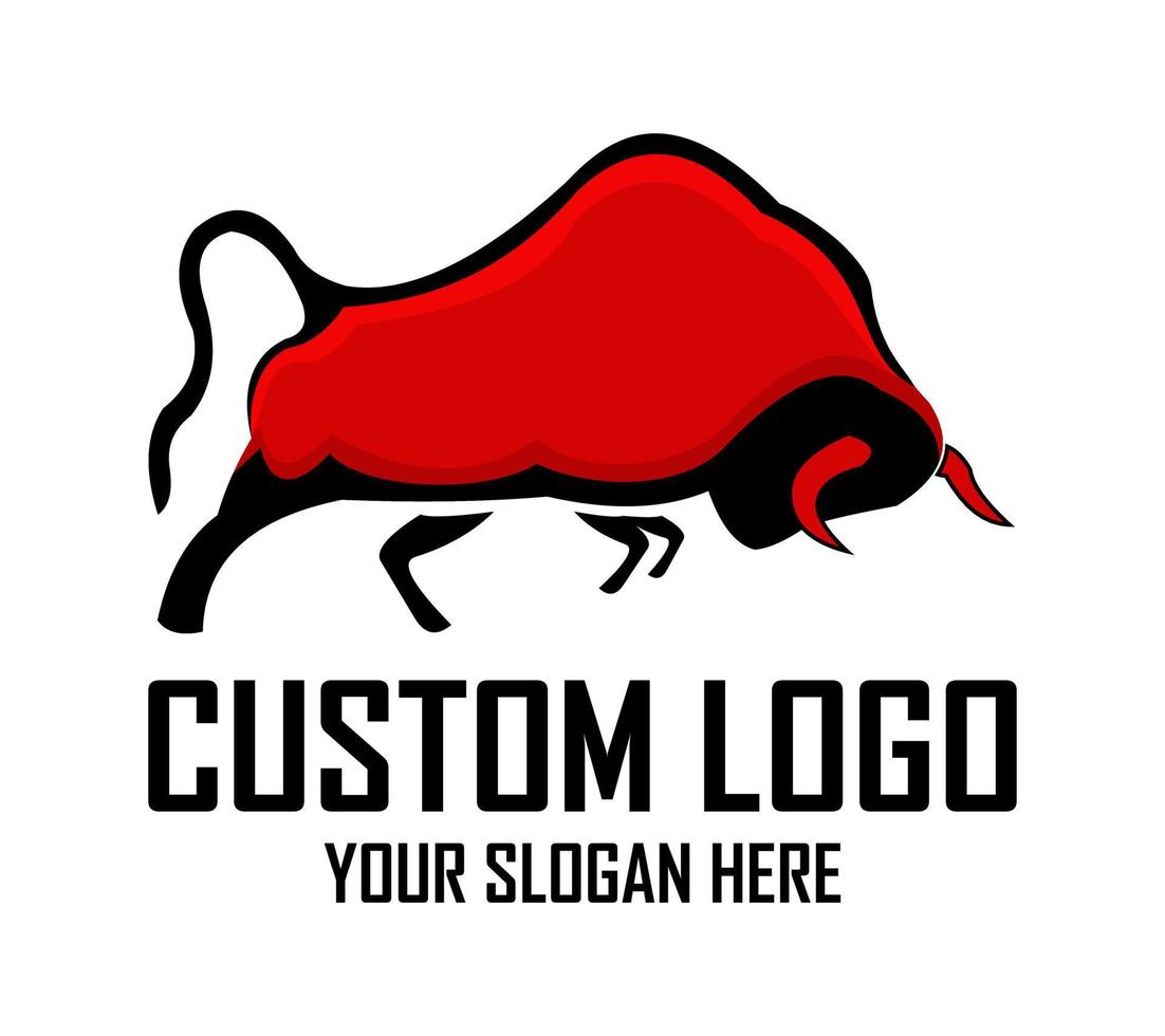 bull logo icon vector isolated