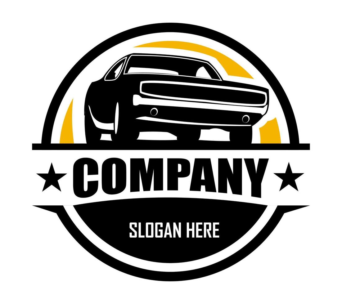 American muscle car logo, vector muscle car icon