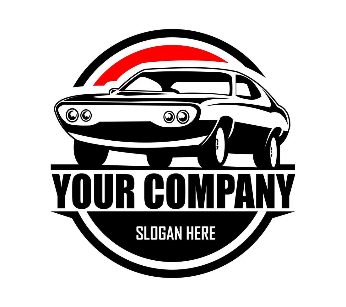 Muscle Car logo template for your company. Vector logo illustration