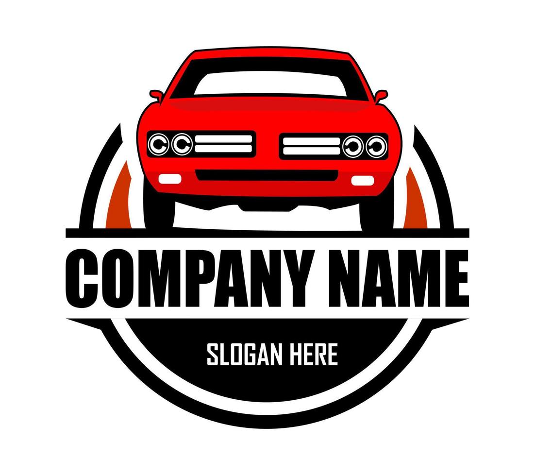 American Muscle Car Logo Design.This logo is suitable for vintage, old style or classic car garage, shops, repair. Also for car restoration, repair and racing vector