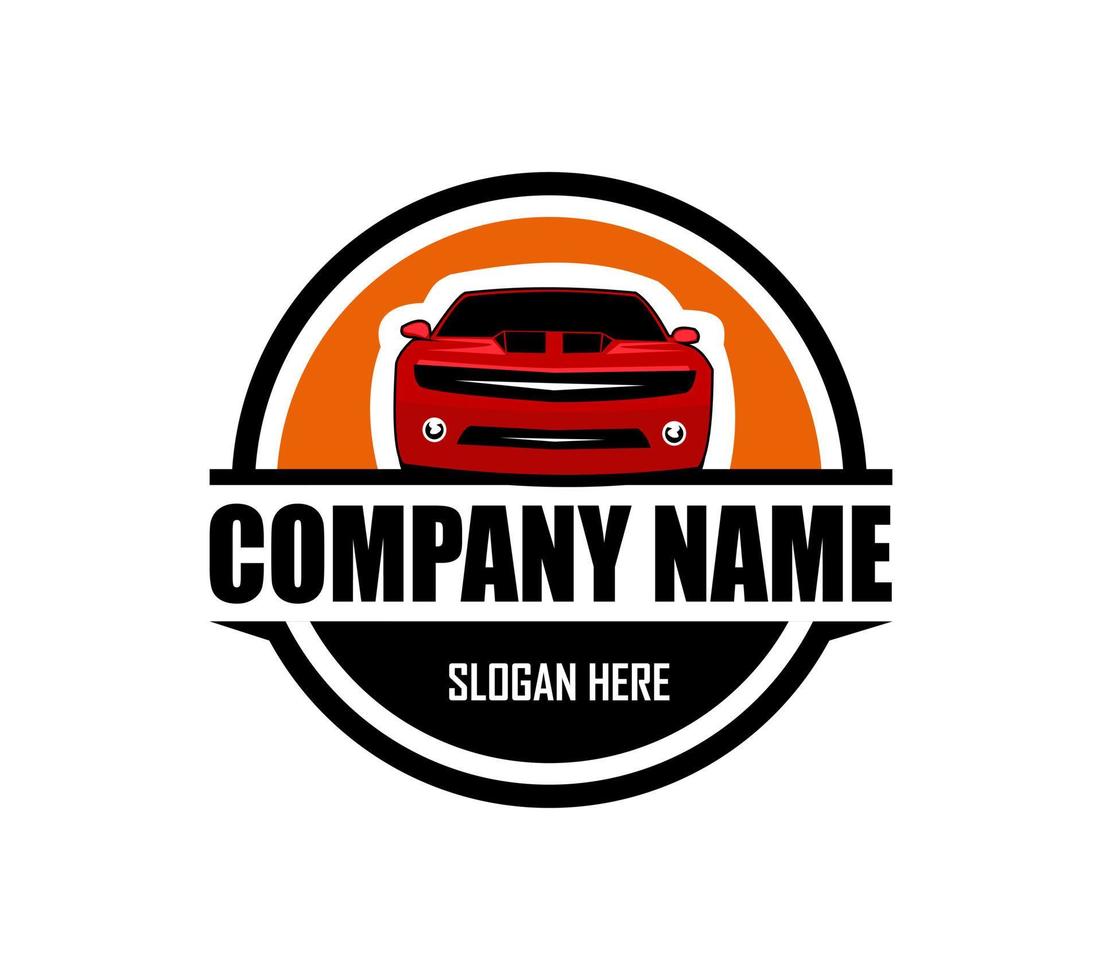 Muscle Car logo template for your company. Vector logo illustration