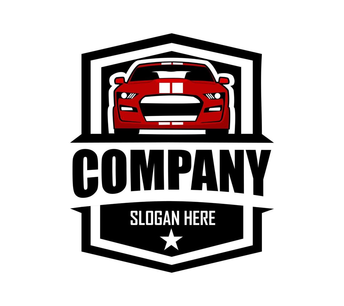 Muscle car. Logo. Vector isolated