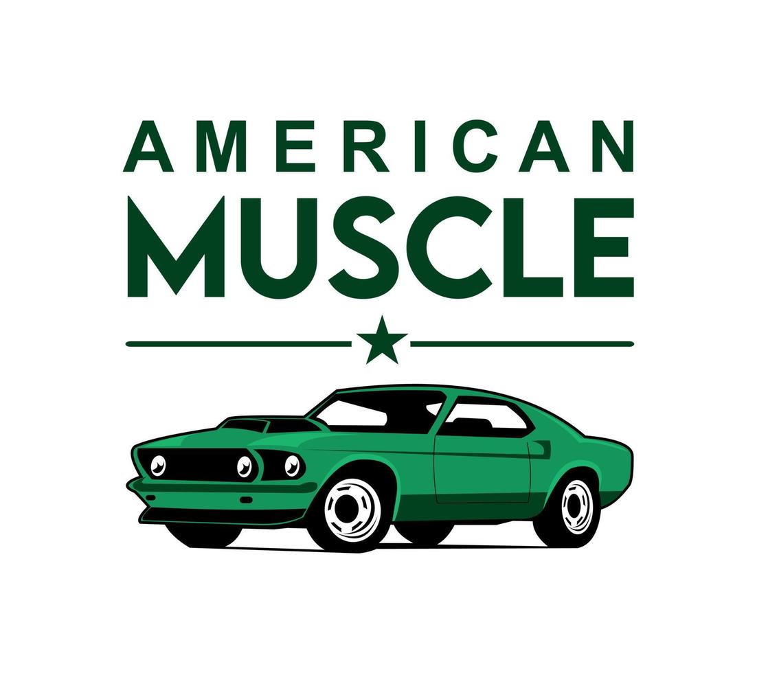 Muscle car. Logo. Vector isolated