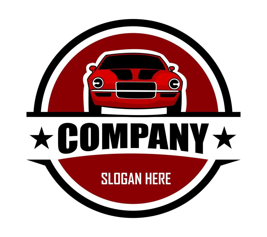 Muscle car logo template vector design element vintage style