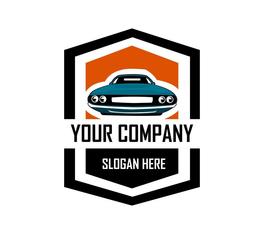 Muscle car. Logo. Vector isolated