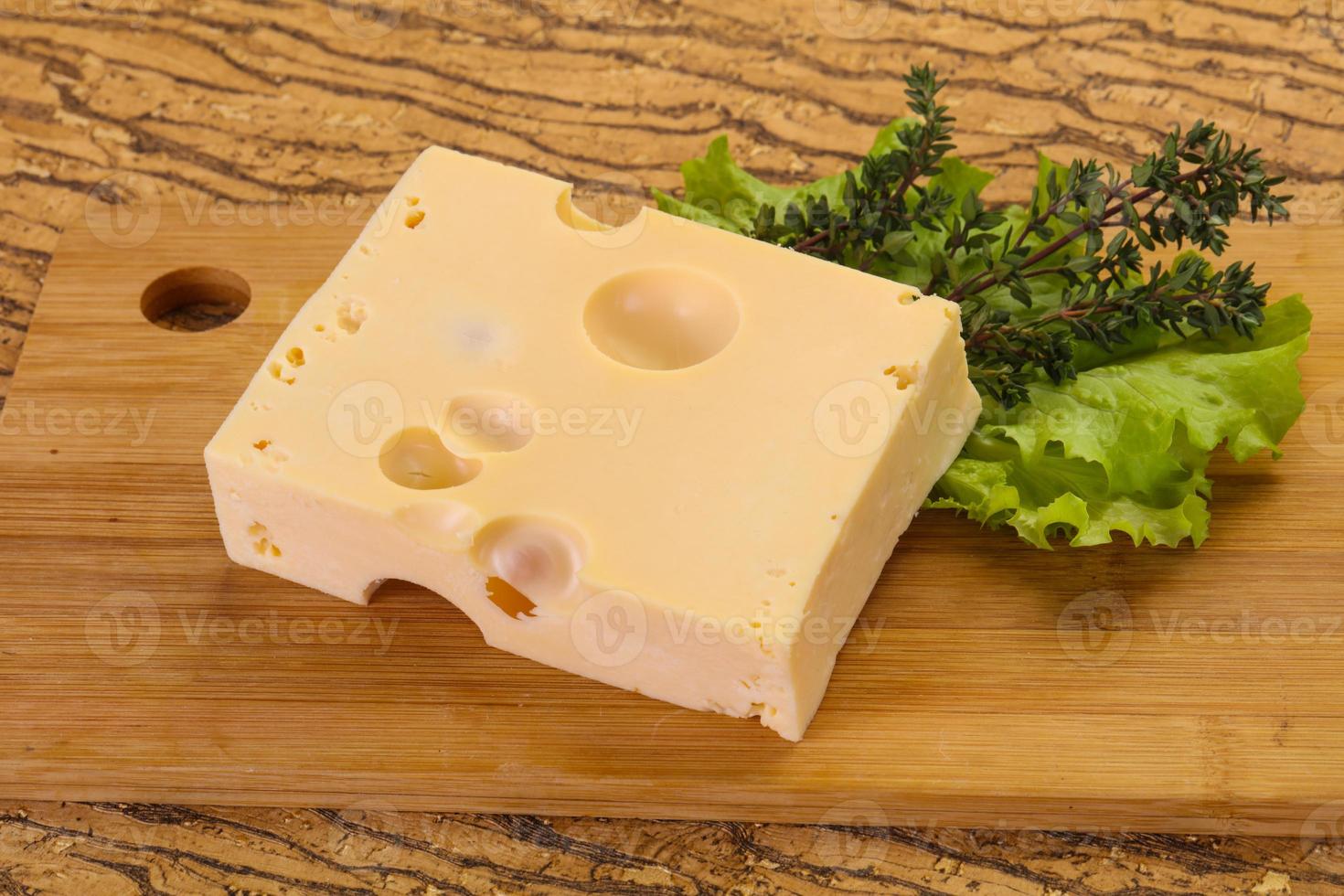 Maasdam cheese brick photo