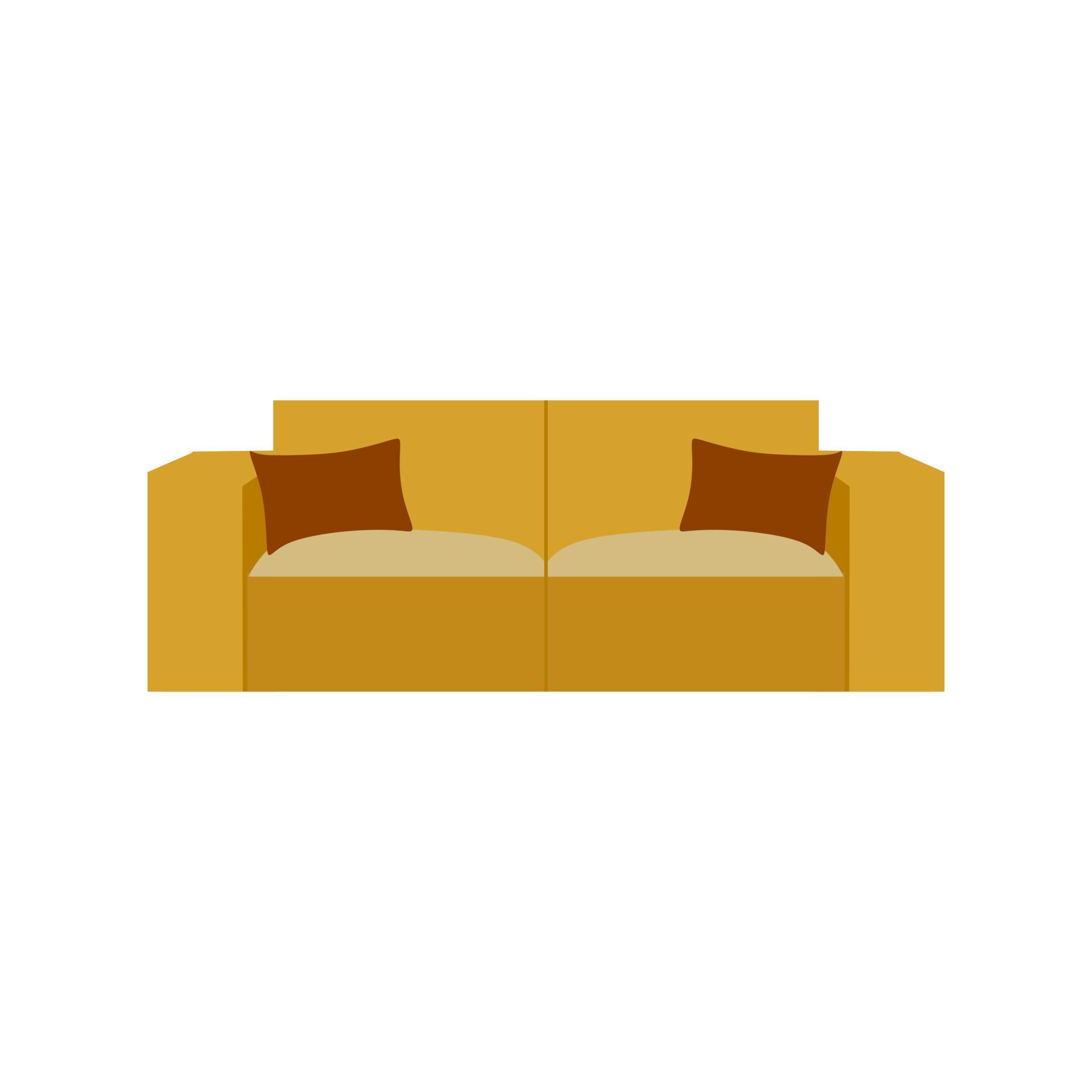 yellow sofa. flat cartoon style vector illustration 8553526 Vector Art at Vecteezy
