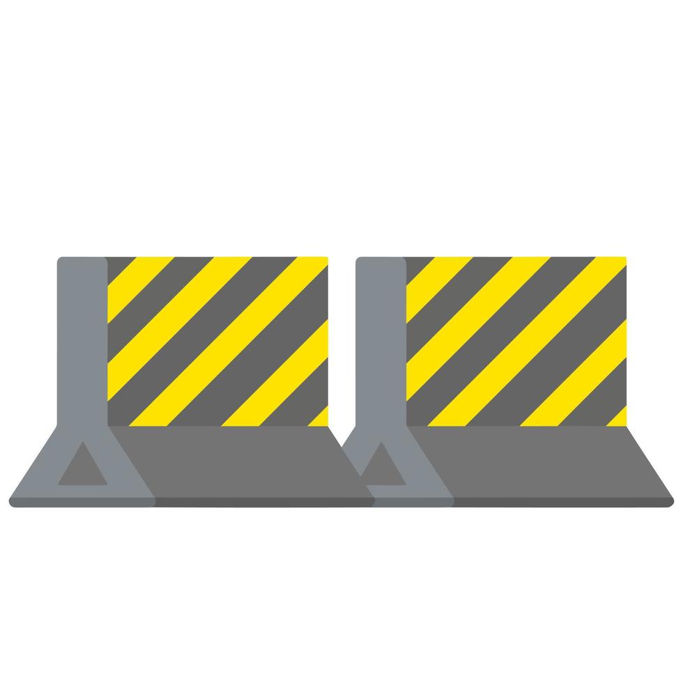 Road block. Highway fencing. vector