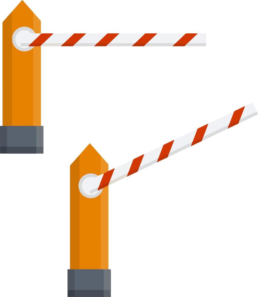 White-red barrier gate. vector