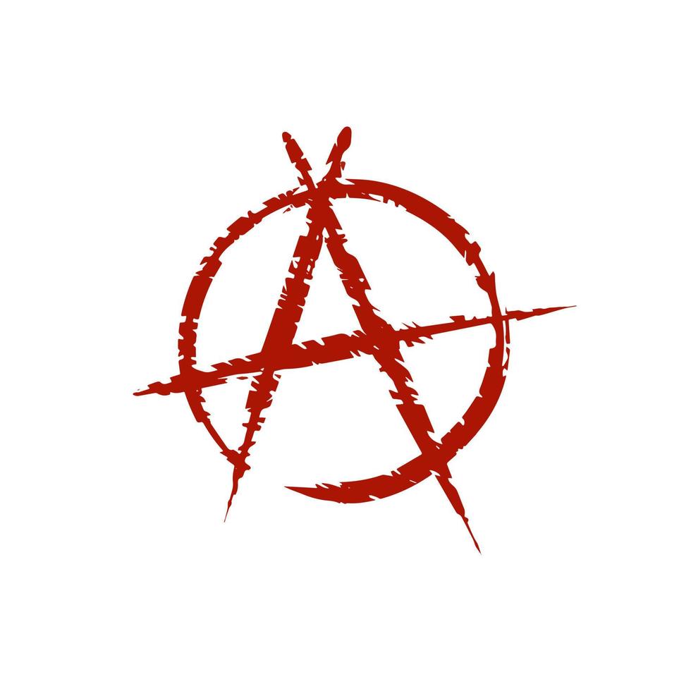 Anarchy. Letter A in the circle vector