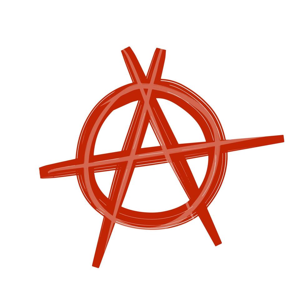 Anarchy. Letter A in the circle vector