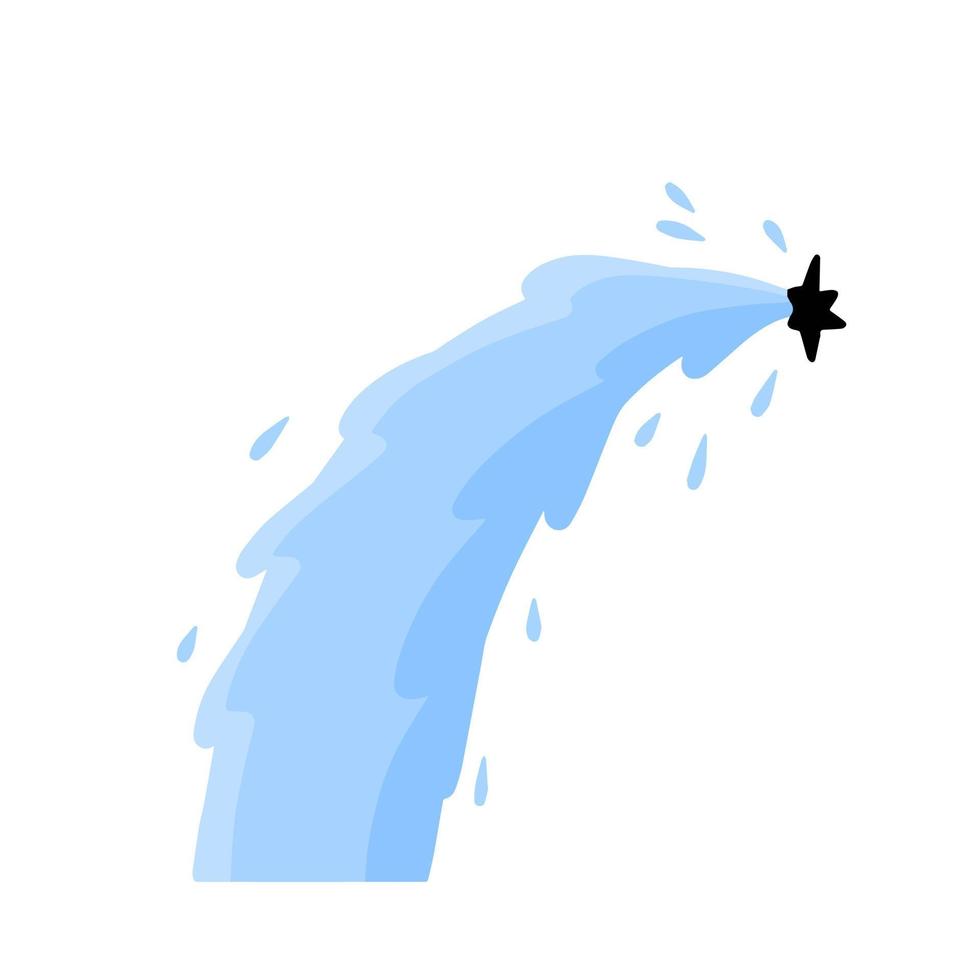 Leakage of water. Hole and damage. vector