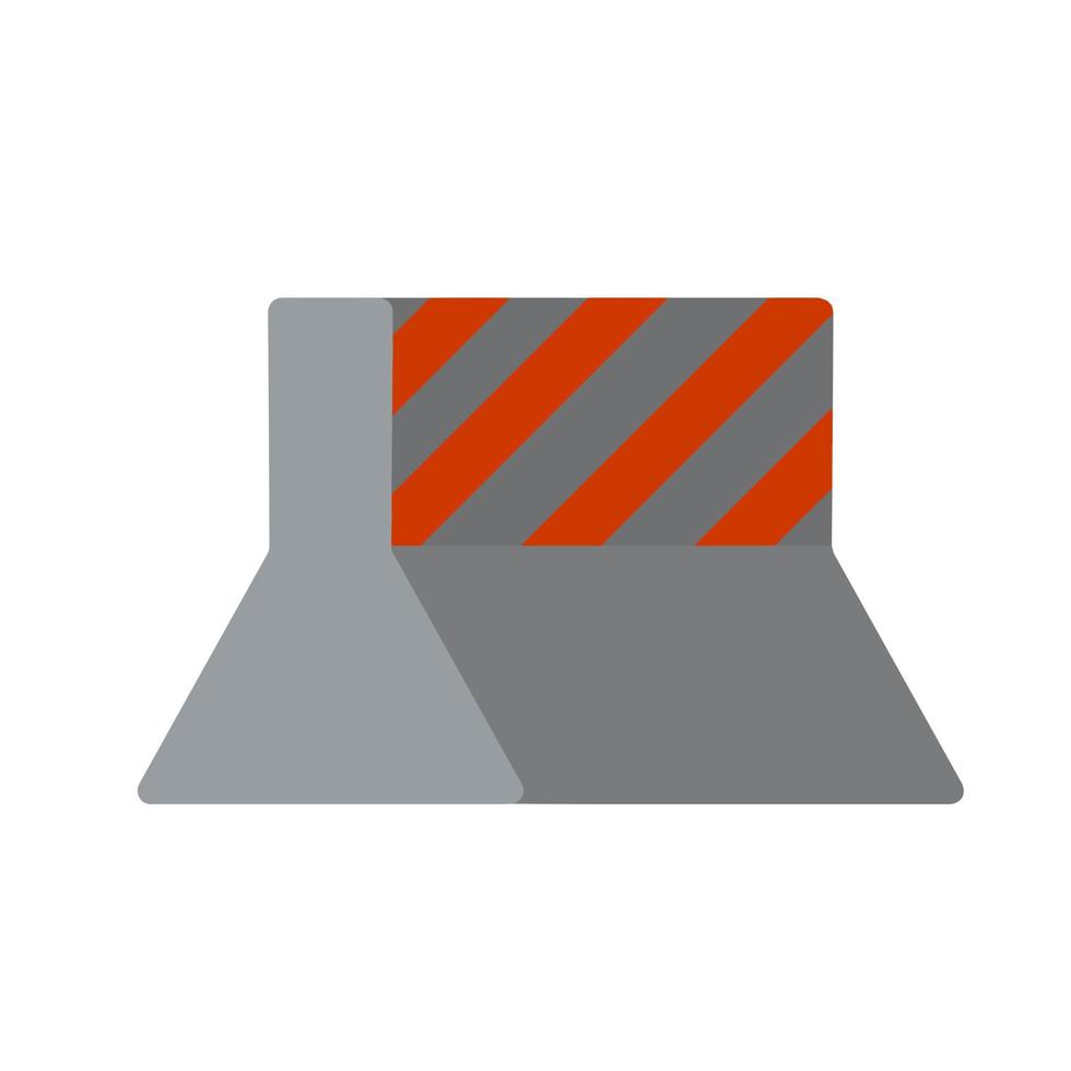 Road block. Highway fencing. vector