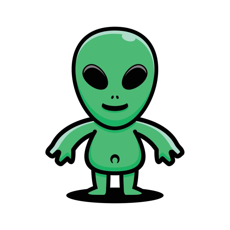 lindo vector de logotipo alienígena. logotipo alienígena