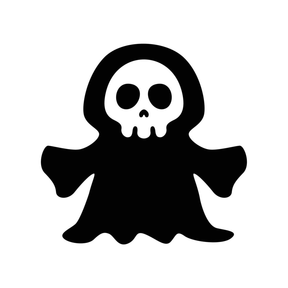 Ghost skull logo vector. Demon vector