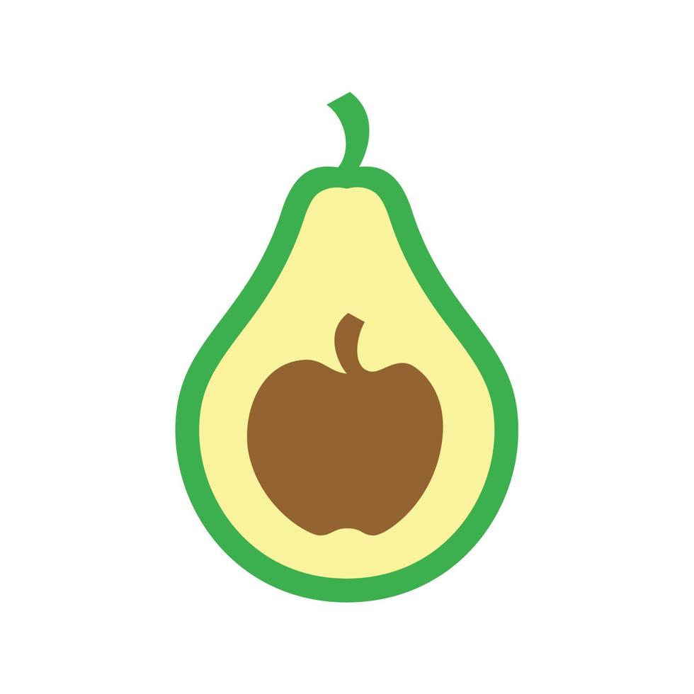 Fresh apple and pear logo concept. Fruit logo vector