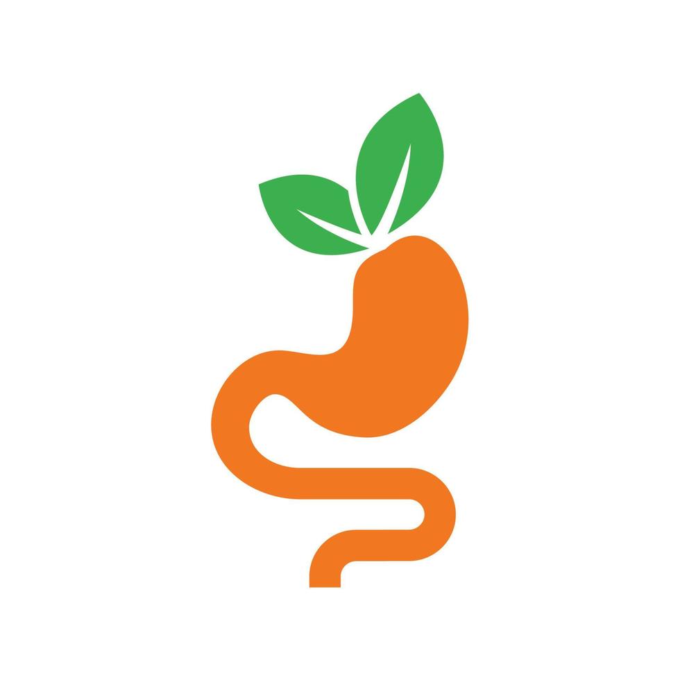 leaf with gastric vector icon