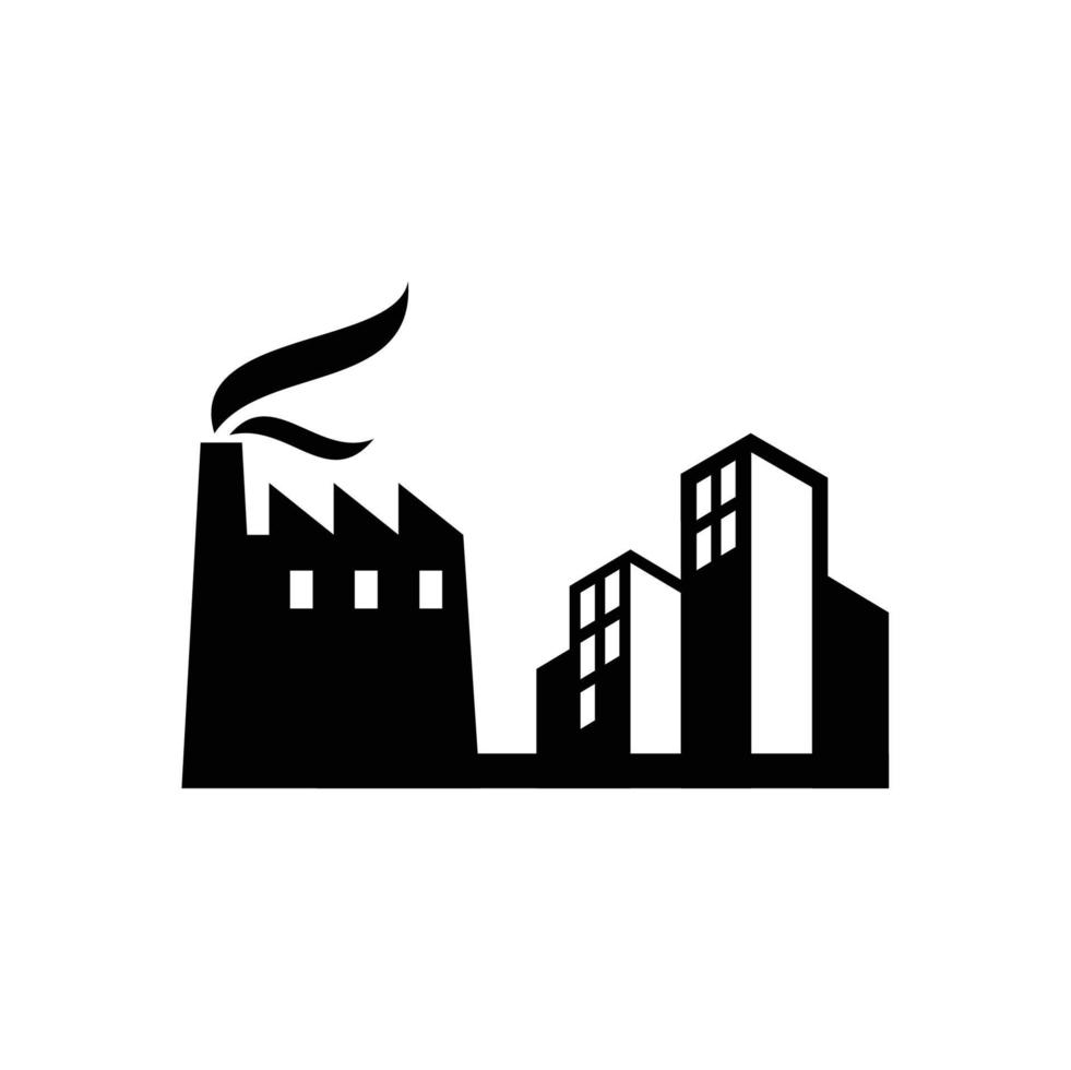 Factory vector icon. Industrial vector icon