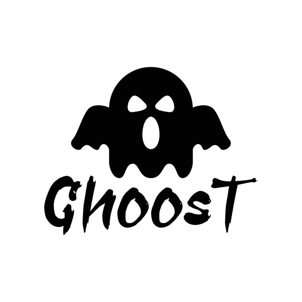 Scary ghost logo vector. Haunted vector