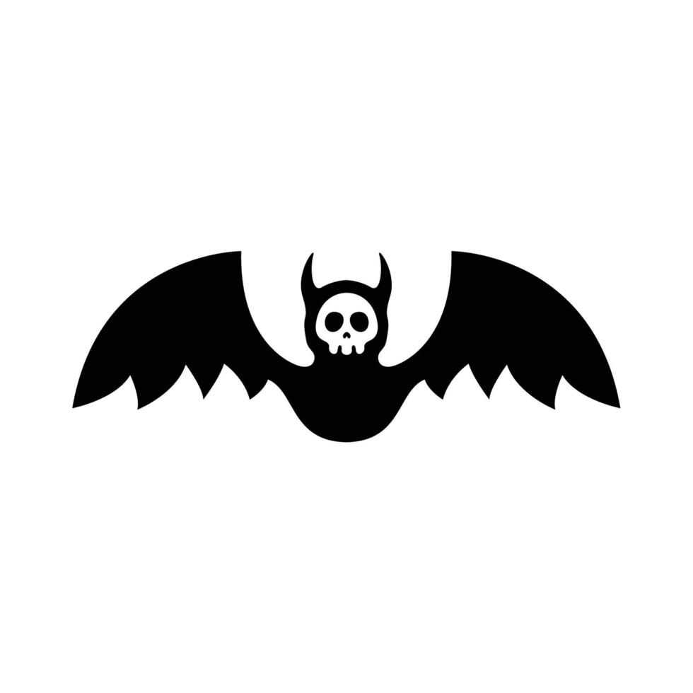 Black Bat logo vector. Flying Bat vector