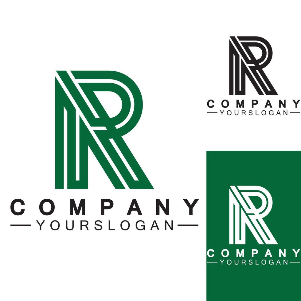 Letter R  Monogram Logo Design  Brand Identity Logos Designs Vector Illustration Template