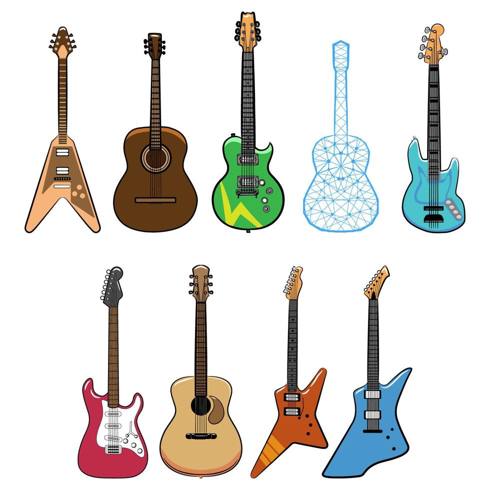 guitarra vector gráfico clipart diseño