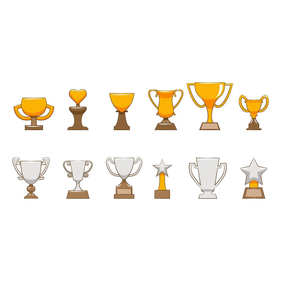 Trophy vector set collection graphic design