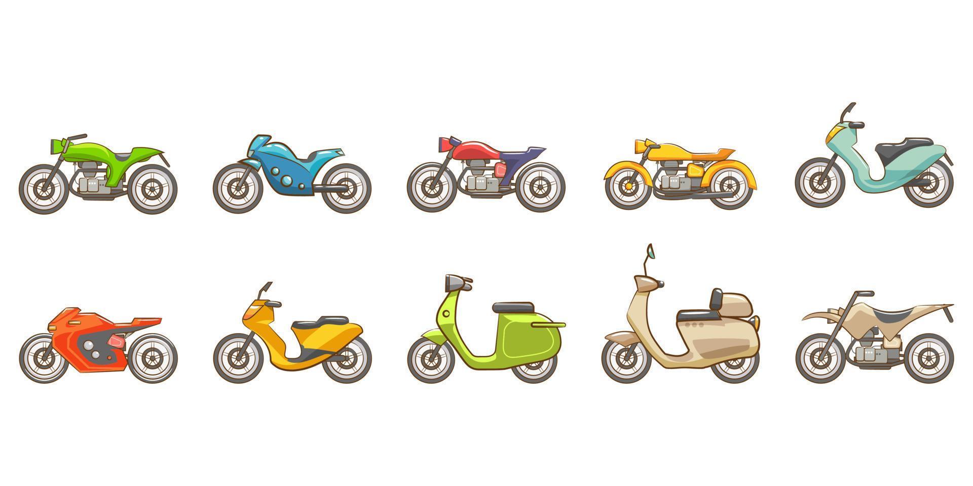 motocicleta vector set colección diseño gráfico