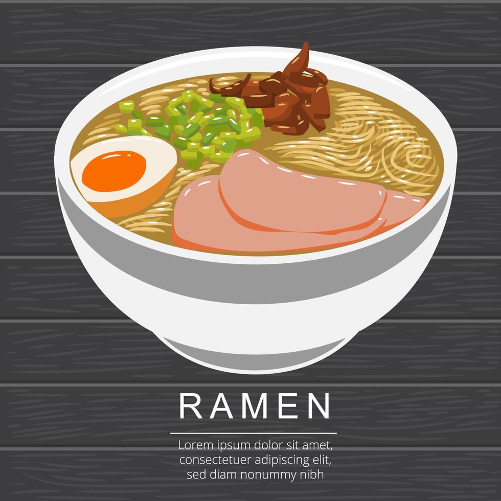 diseño gráfico vectorial ramen vector