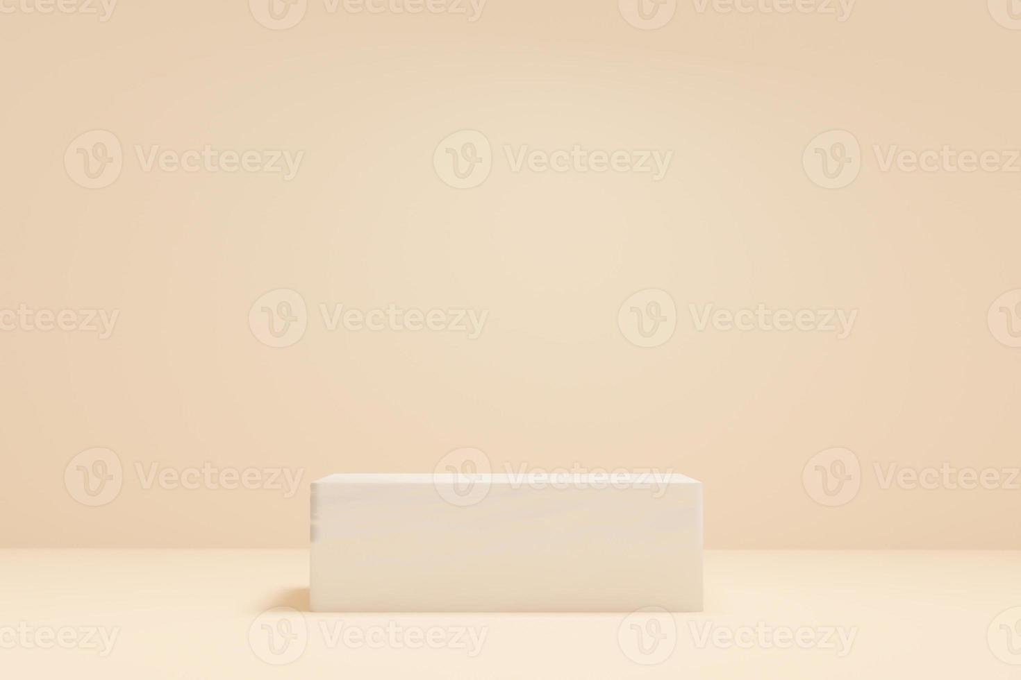 3D rendering scene with podium and abstract background. podium for cosmetic product presentation. photo