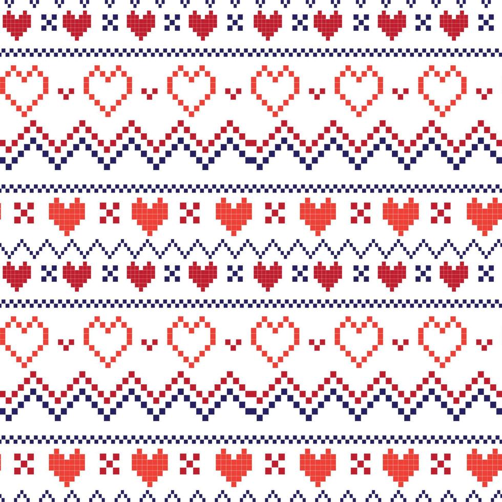 Christmas fair isle seamless Vector pattern for background, fabric and others isolated on white background.