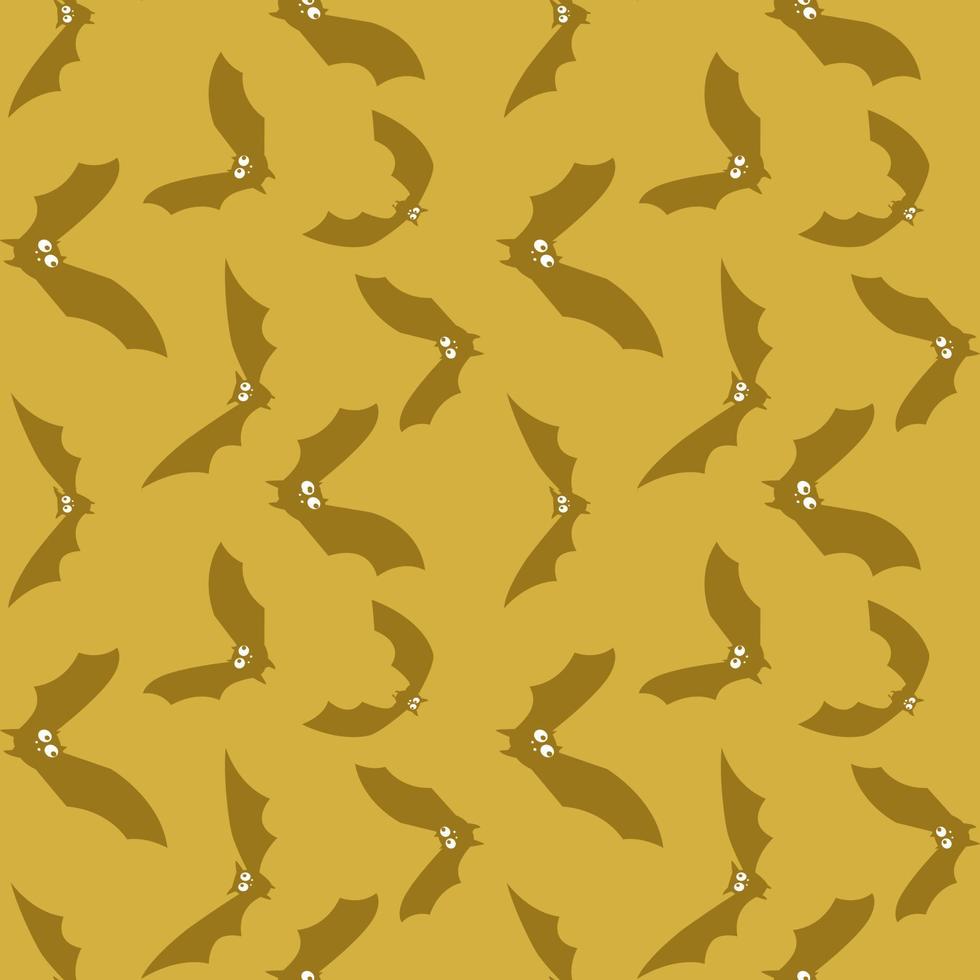 Abstract Seamless pattern funny owls Isolated on yellow background vector