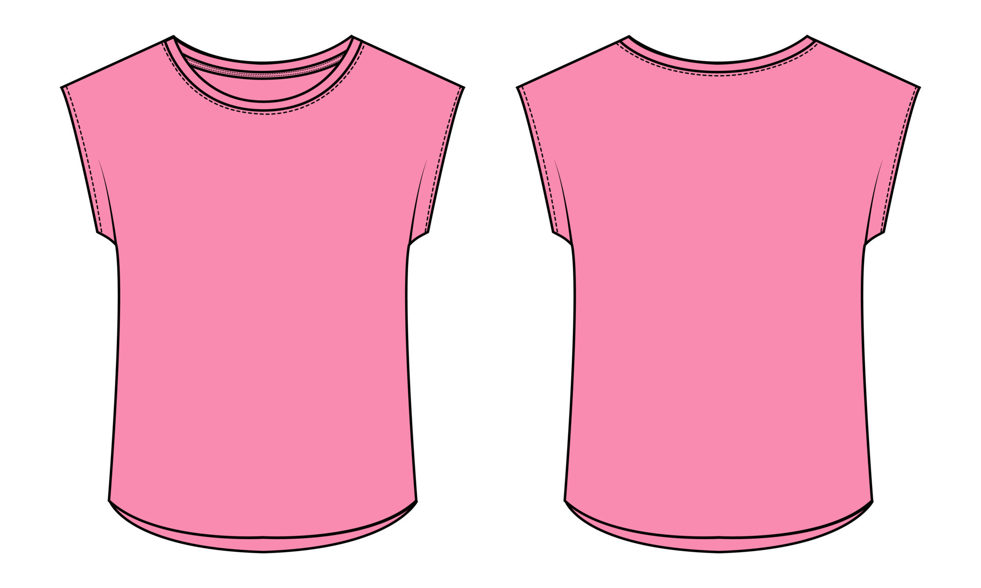 T shirt tops vector illustration Purple color template for ladies