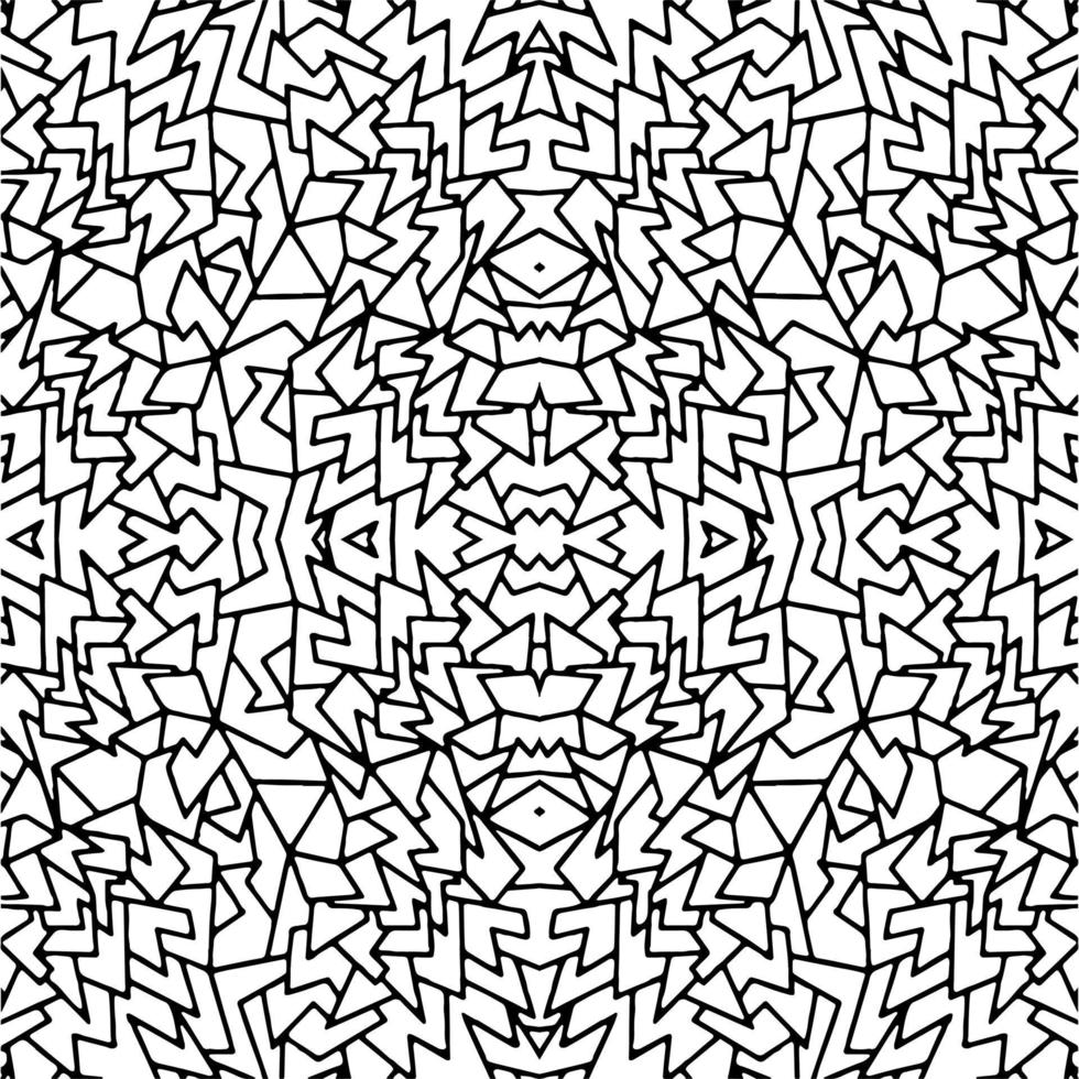 Abstract line art seamless vector illustration pattern isolated on white background