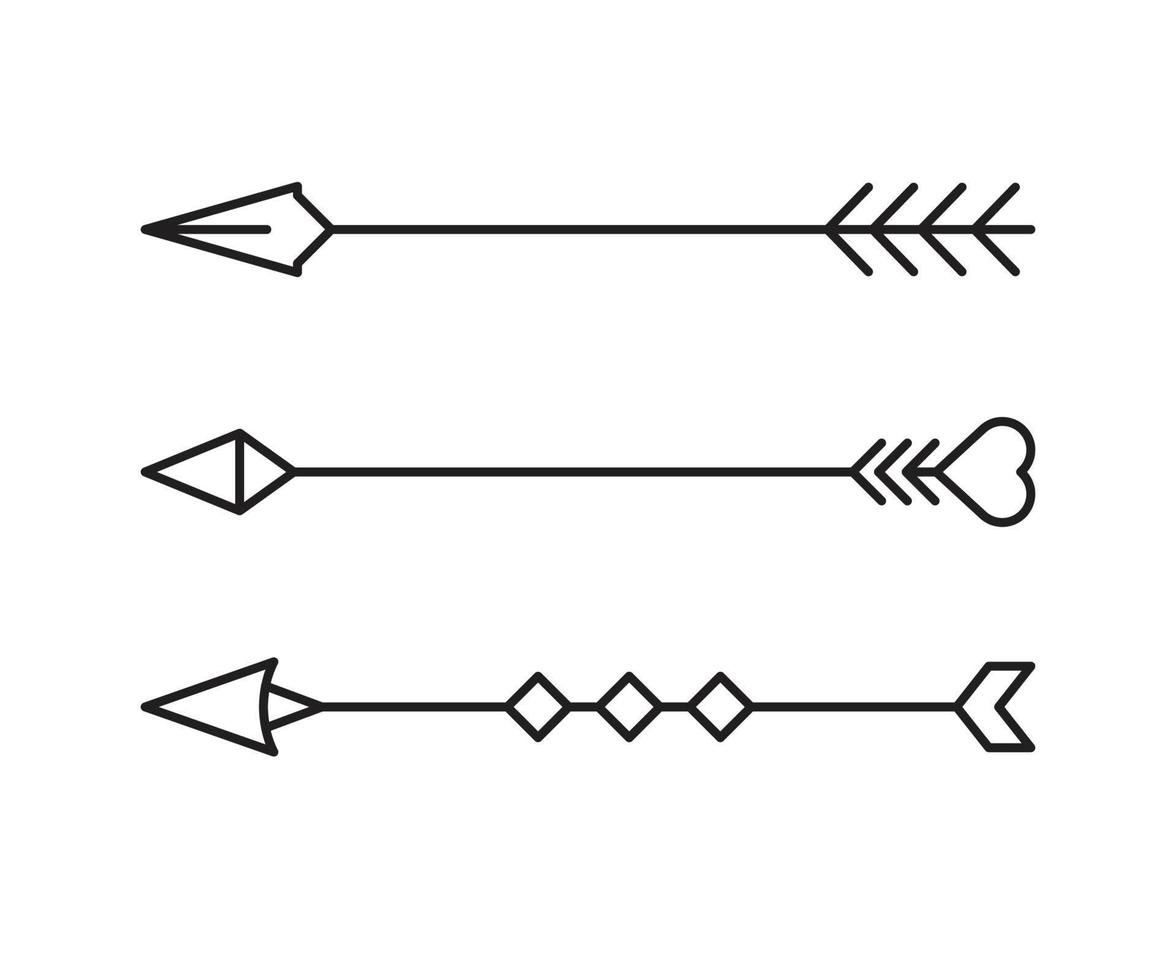 arrow line vector illustration