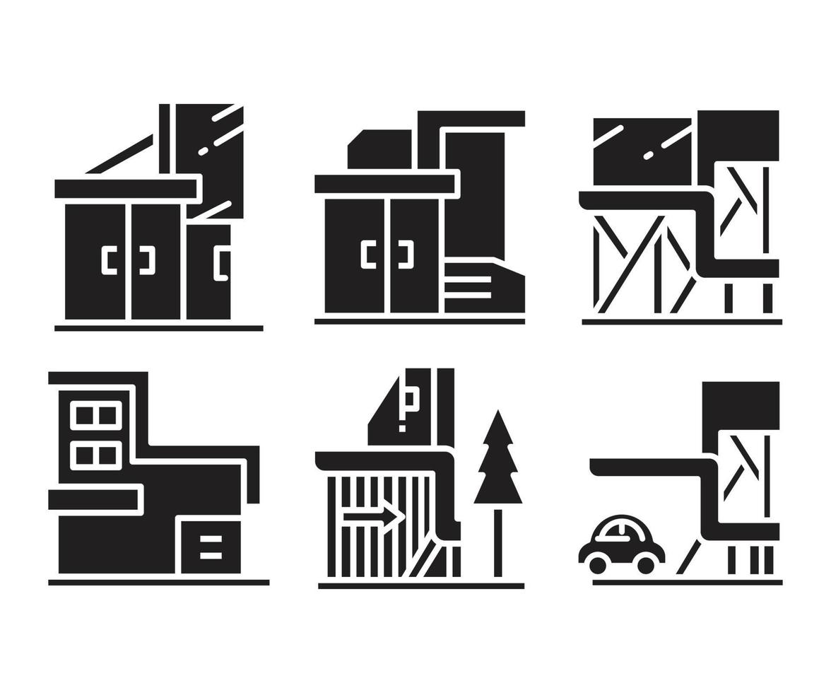 modern office buildings vector illustration