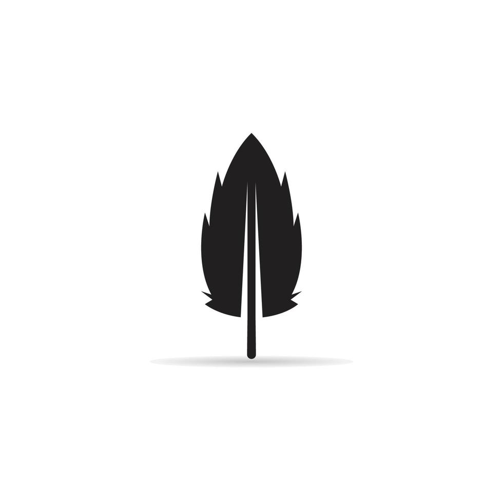 black feather vector illustration