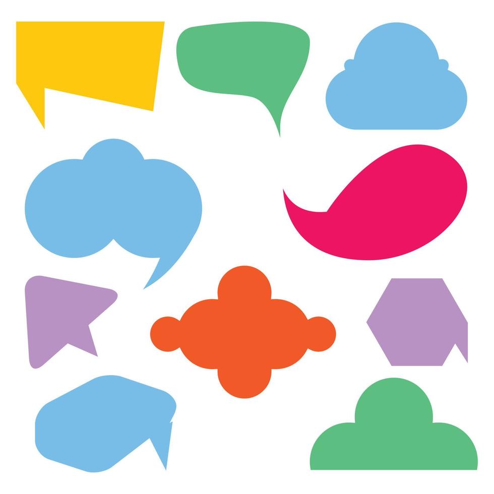 colorful speech bubble and dialog vector