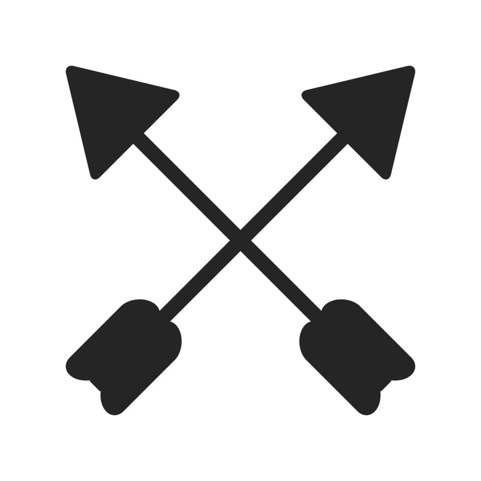 símbolo de flechas cruzadas vector
