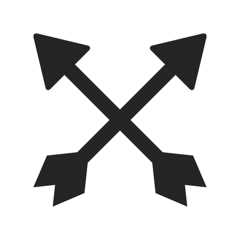 crossed tribal arrows vector