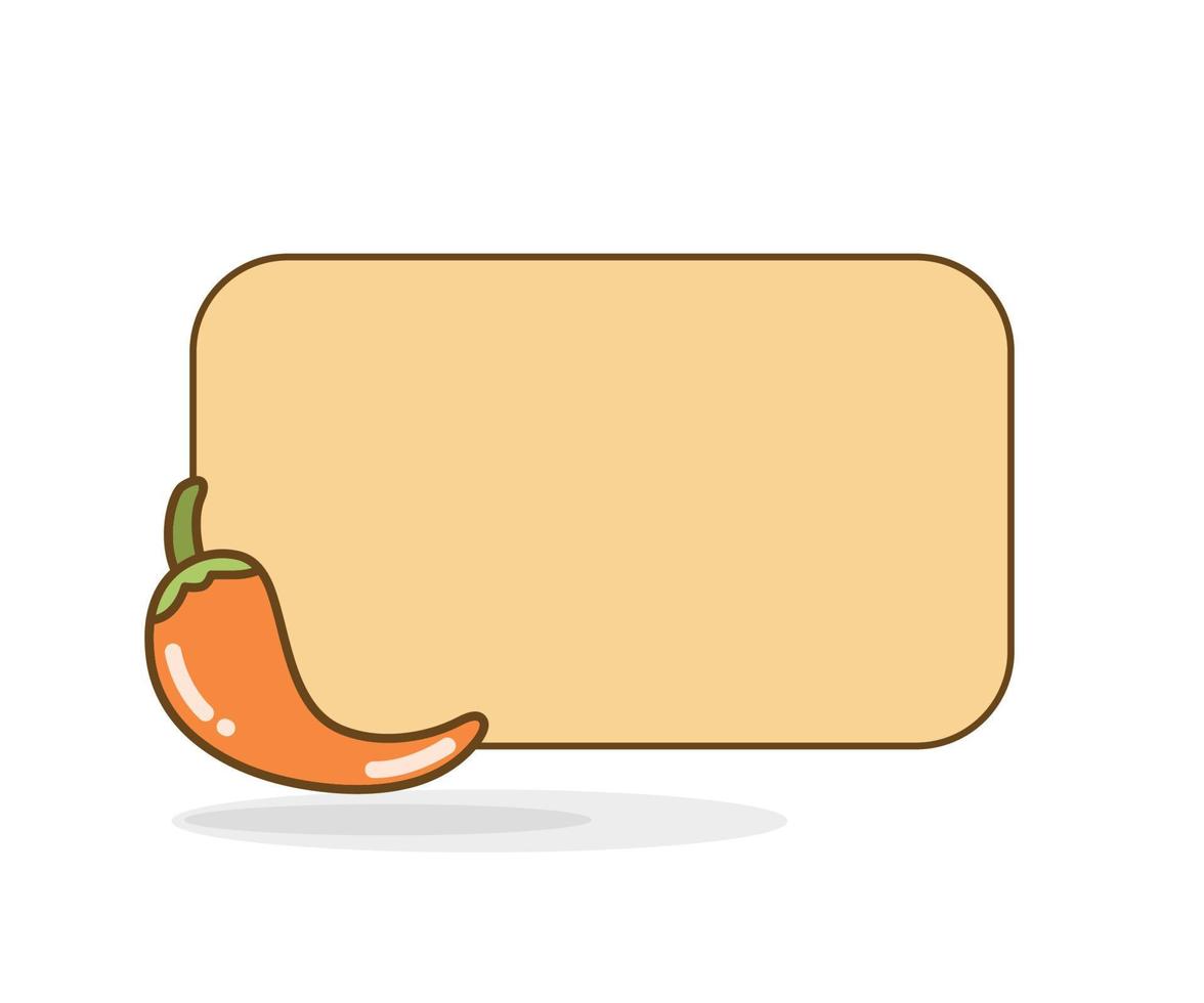 blank memo note with paprika icon illustration vector