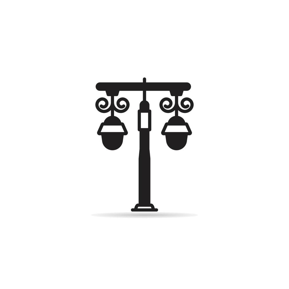vintage post lamp icon vector illustration