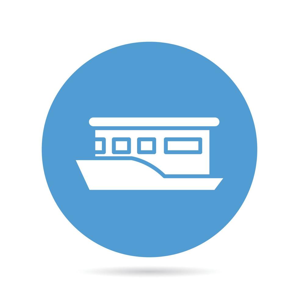 ferry icon in circle button illustration vector