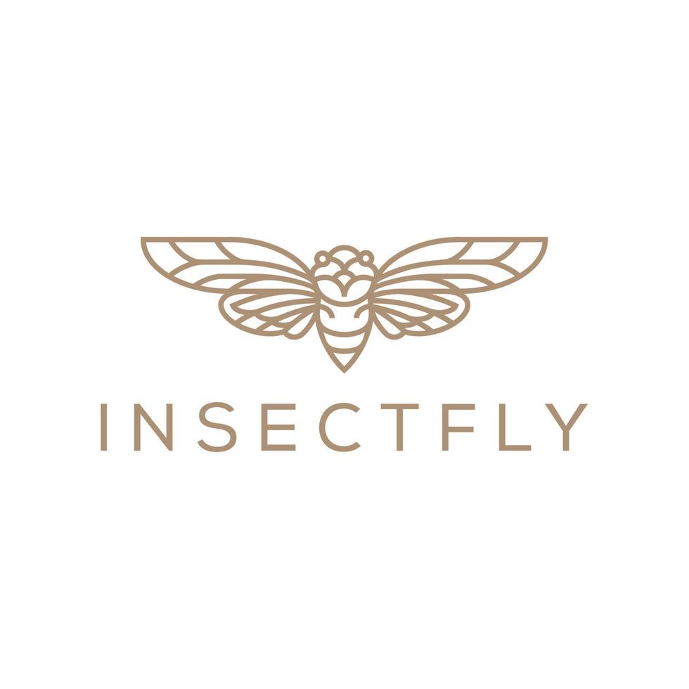 insect line art icon symbol logo vector