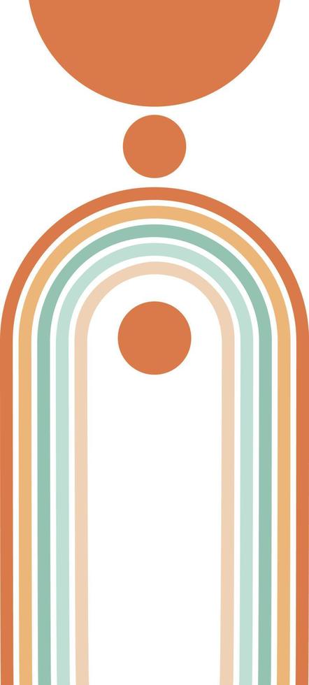 Boho arch modern art vector