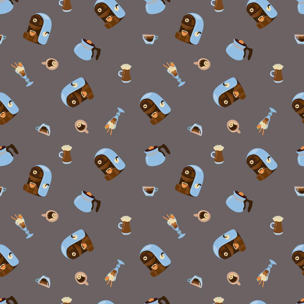 Coffee seamless pattern. vector