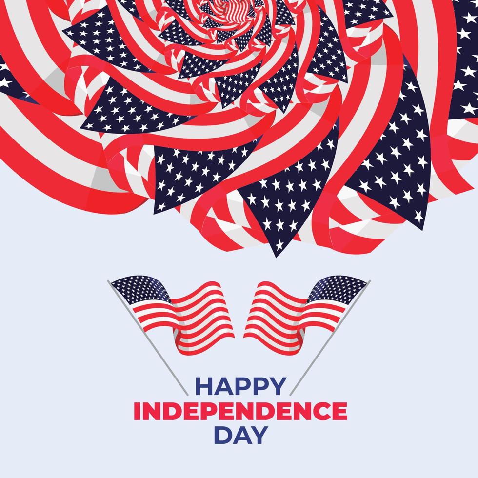 Happy Independence Day USA, 4th July. The Memorial Day of United Stats Of America vector