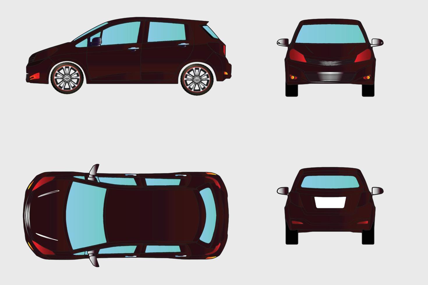 Car vector template on white background. Vector illustration.eps